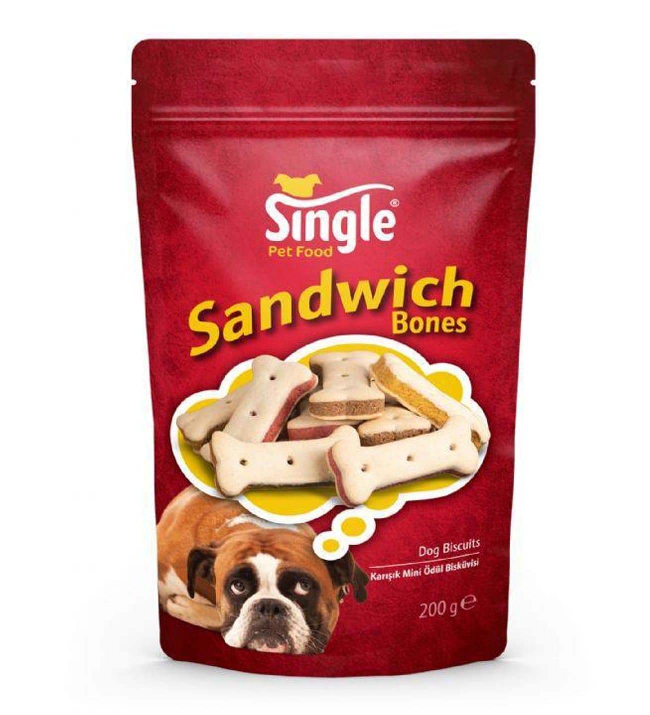 Single Sandwich Kemik Şekilli Ödül 200gr - 1