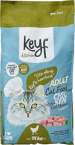 Keyf Tavuklu Yetişkin Kedi Maması 15kg - 1
