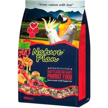 Nature Plan Ballı Meyveli Papağan Yemi 800gr 12'li - 1