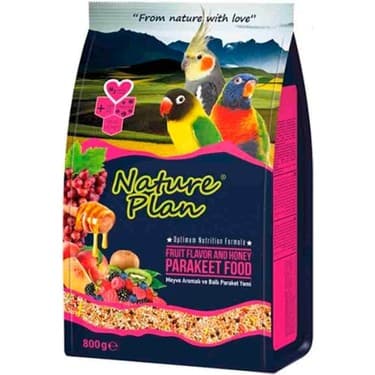 Nature Plan Ballı Meyveli Paraket Yemi 800gr 12'li - 1