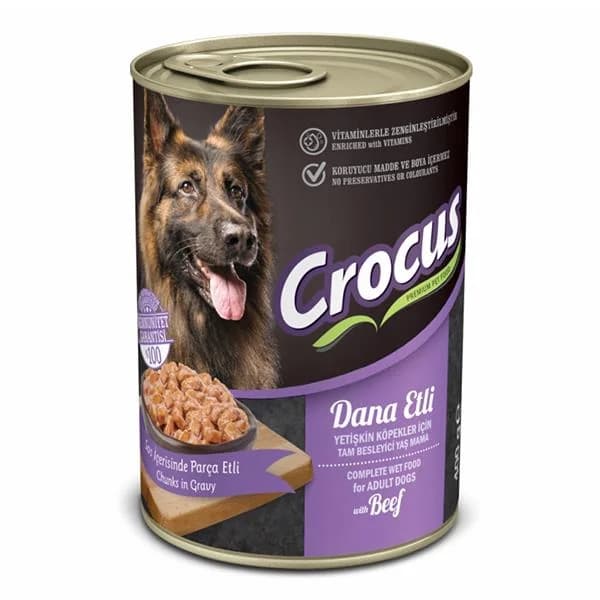 Crocus Dana Etli Yetişkin Köpek Konservesi 400gr 12'li - 1