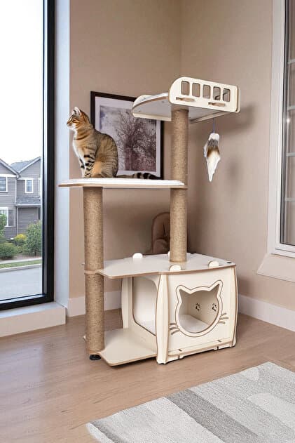 Katlı Tırmalama Evi 95cm - 1